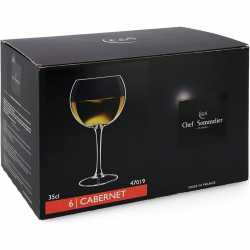 Келихи вино набір 6 штук 350 мл. Cabernet Ballon  Chef&Sommelier - 47