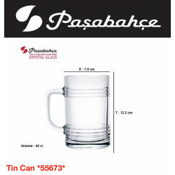 Pasabahce Tin Can  Кружка большая 400 мл. с ручкой - 55673