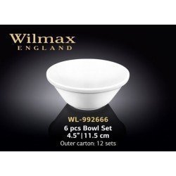 Wilmax Набір салатників 11,5см-6шт Color WL-992666