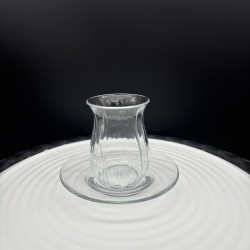 Набір 6 блюдець + набір 6 склянок 145 мл. Linka+Aida Pasabahce 42741/