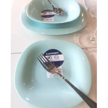 Тарілка обідня квадратна 27см. Carine Light Turquoise Luminarc - P4127