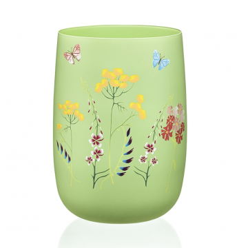 Ваза для квітів 18 см. Herbal Green Bohemia - b82510-OB473