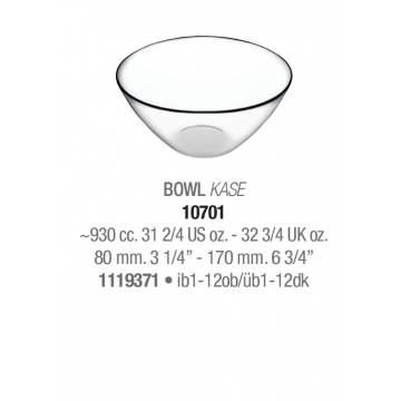 Салатник 17 см. 930 мл. Iconic Pasabahce - 10701-1