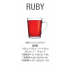 Чашка кружка для чаю 265 мл. Ruby Pasabahce - 55723-1
