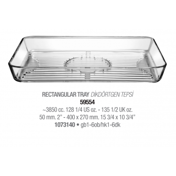 Форма жароміцна гриль 40Х27см. Borcam Pasabahce - 59554